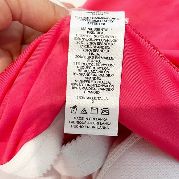 Tommy Bahama Halter Ruched V Cut One Piece Swimsuit Pink 12 - Picture 3 of 7